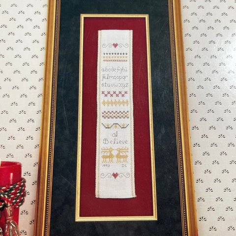 The Needle's Work I Believe Sampler Vintage 1993 Counted Cross Stitch Chart