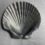 Pewter Seashell Trinket Dish Vintage Collectible Coastal Decor