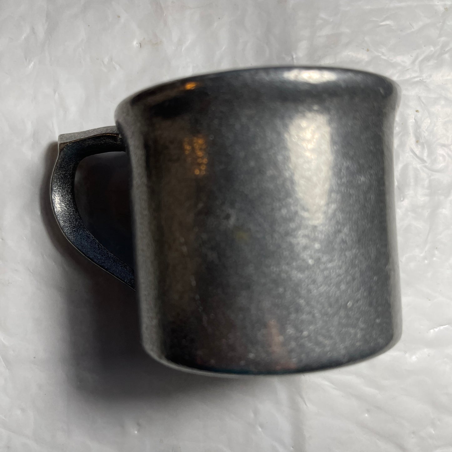 Pewter Child Size Mug Vintage Collectible Serving Ware 2.5 By 3 inches