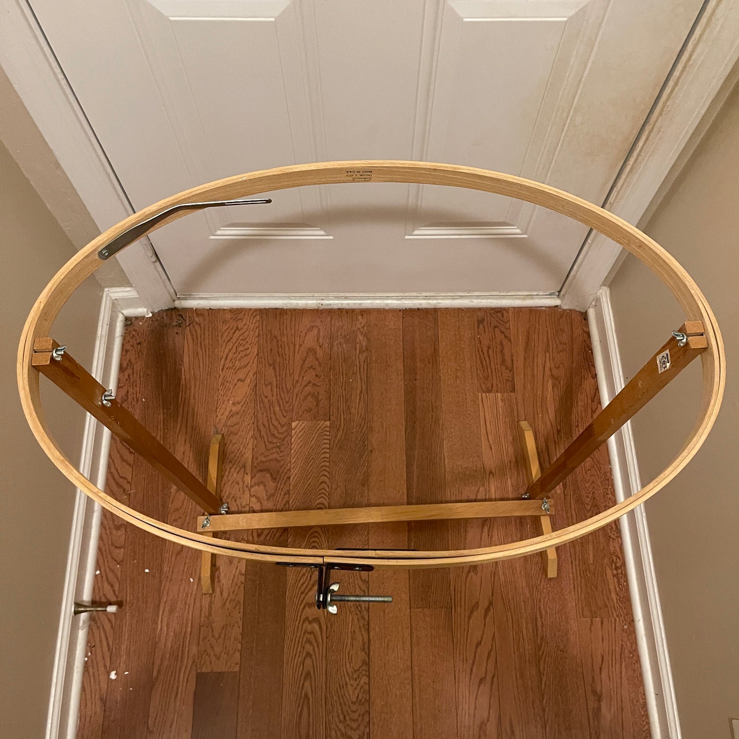 Wheaton 27 By 16 Inch Wooden Oval Embroidery Hoop with Stand