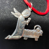House Of Morgan Pewter Angel Praying Over Baby Jesus Hand Cast In North Carolina Ornament