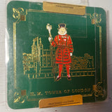 H. M. Tower Of London Pair Of Leather Coasters C. H. Ltd. Souvenir Collectible Barware