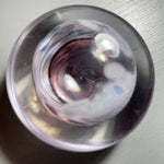 Clear Glass with Cloudy White Swirls in Glass Collectible Paper Weight