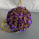 Dazzling Purple Sequin and Gold Beaded One Of A Kind Ornament