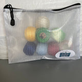 DMC 8 Pearl Cotton Thread Bargain Bag Of 8 Balls In A Nice Zipper Closure Vinyl Mesh Project Bag*