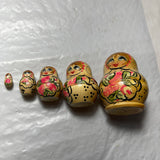 Matryoshka Nesting Doll Stack Of 5 Pretty Girl Vintage Collectible Art Doll Figurines