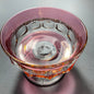 Pretty Pink and Clear Oval Faceted Sherbet Dessert Goblet Vintage Collectible Serving Ware