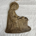 Duncan Enterprises Mary with Baby Jesus In His Crib Vintage Porcelain Ornament