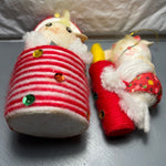 Cute Mouse Set Of 2 Vintage Fabric Ornaments