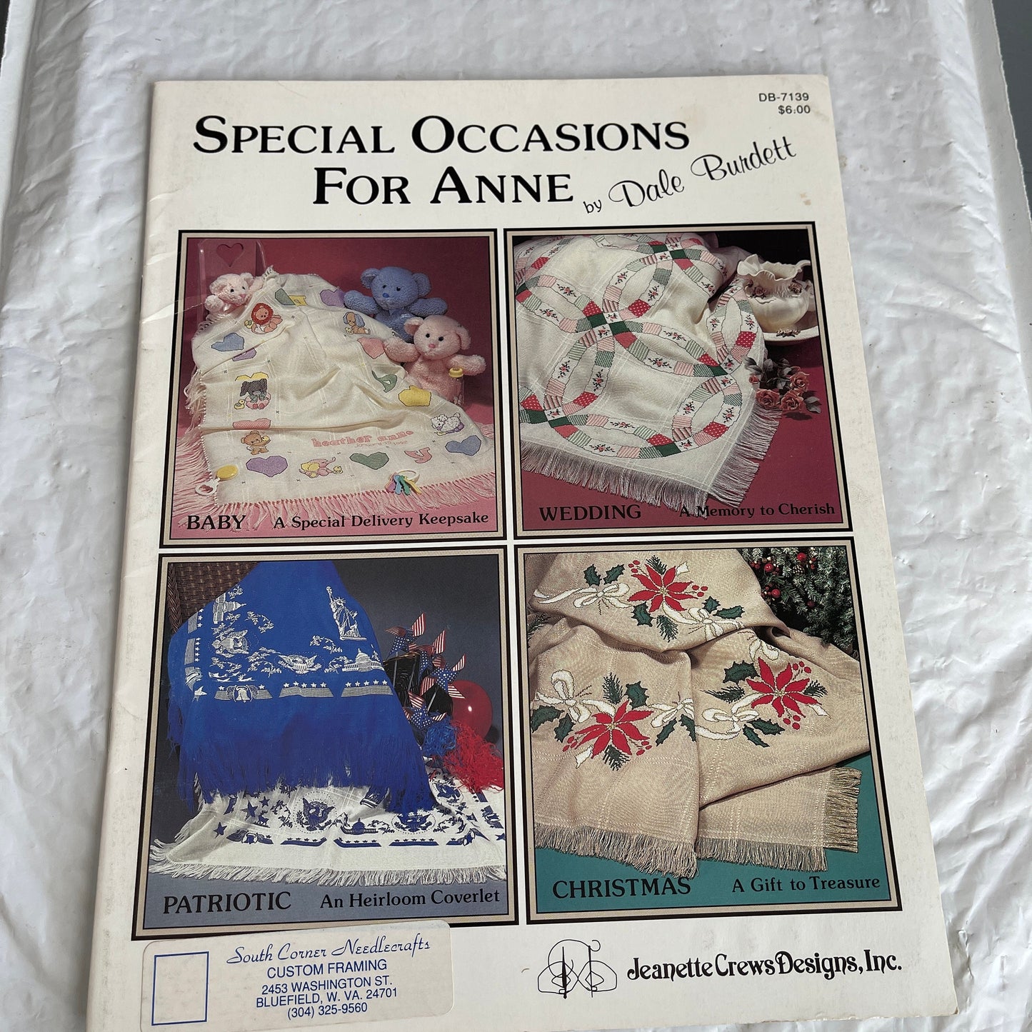 Dale Burdett Special Occasions For Anne Jeanette Crews Designs Vintage 1993 Counted Cross Stitch Chart