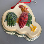 Rooster Stoneware Miniature Dessert Mold Vintage Ornament