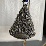 Pewter Gloria Duchin Seasons Greeting Christmas Tree Ornament