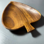 Ace Of Spades Shaped Wooden Bowl Vintage Trinket/Ring Dish