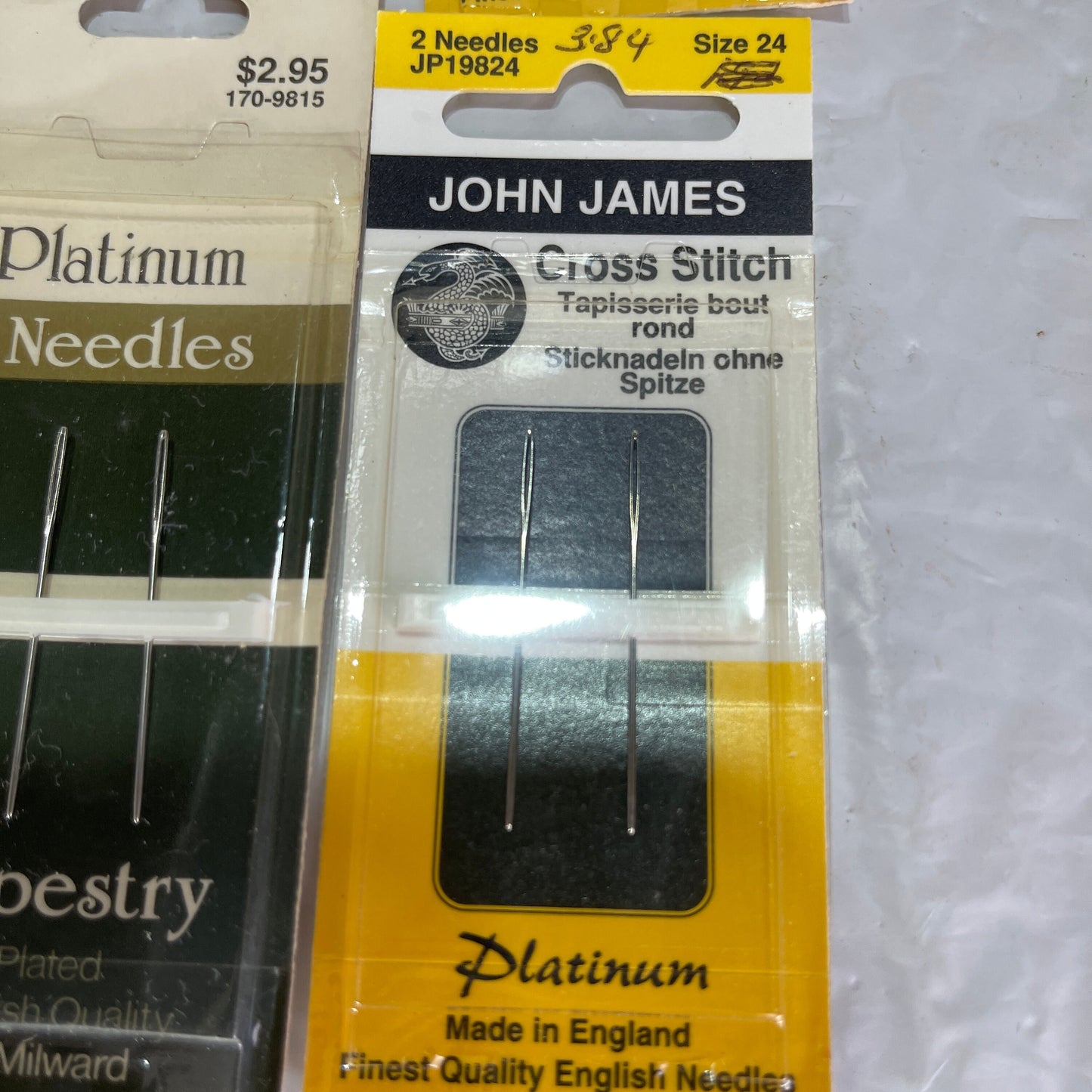 John James Cross Stitch & Millward Tapestry Needles Set Of 4 Packs See Pictures and Description For Details*