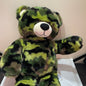 Camouflage Stuffed Teddy Bear Vintage Collectible Plush Toy