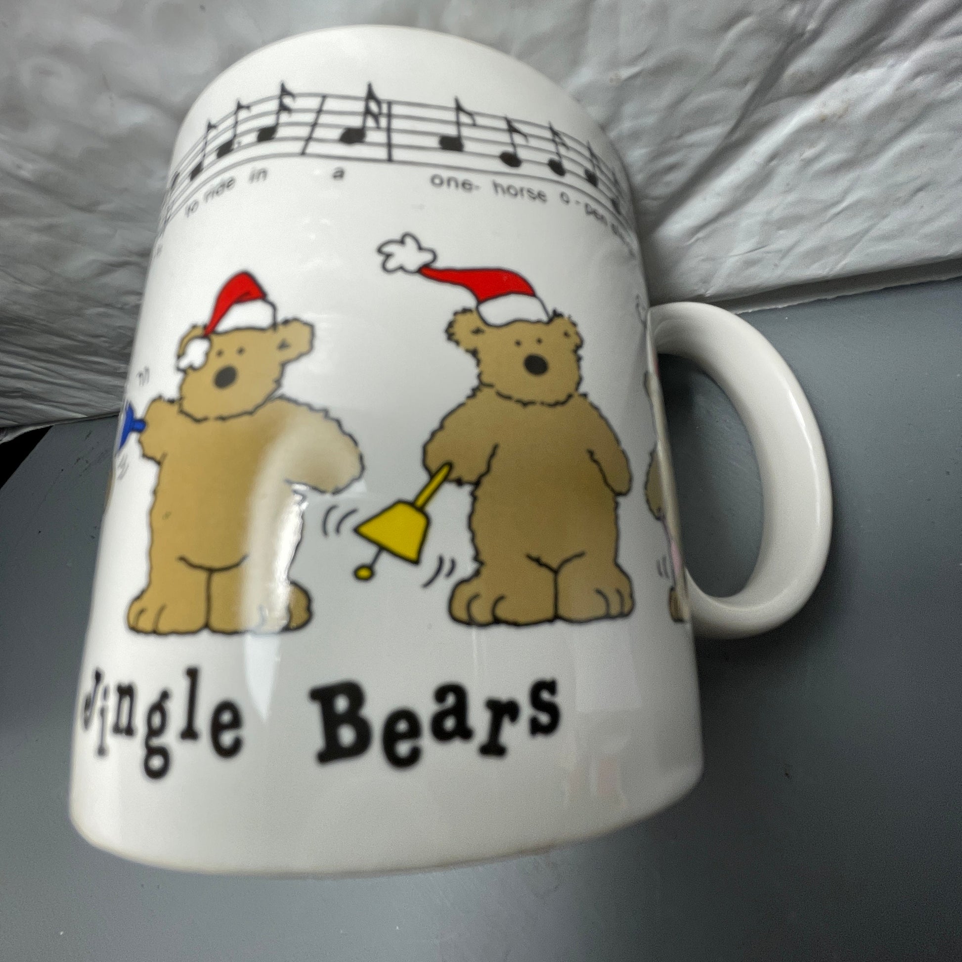 Russ Berrie Jingle Bears Vintage Collectible Ceramic Mug