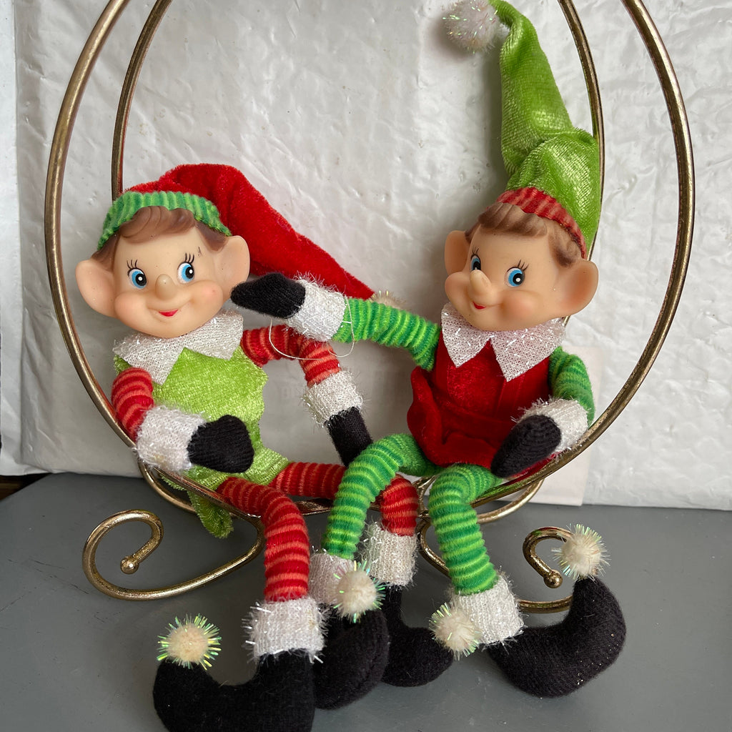 Vintage christmas sales elf doll