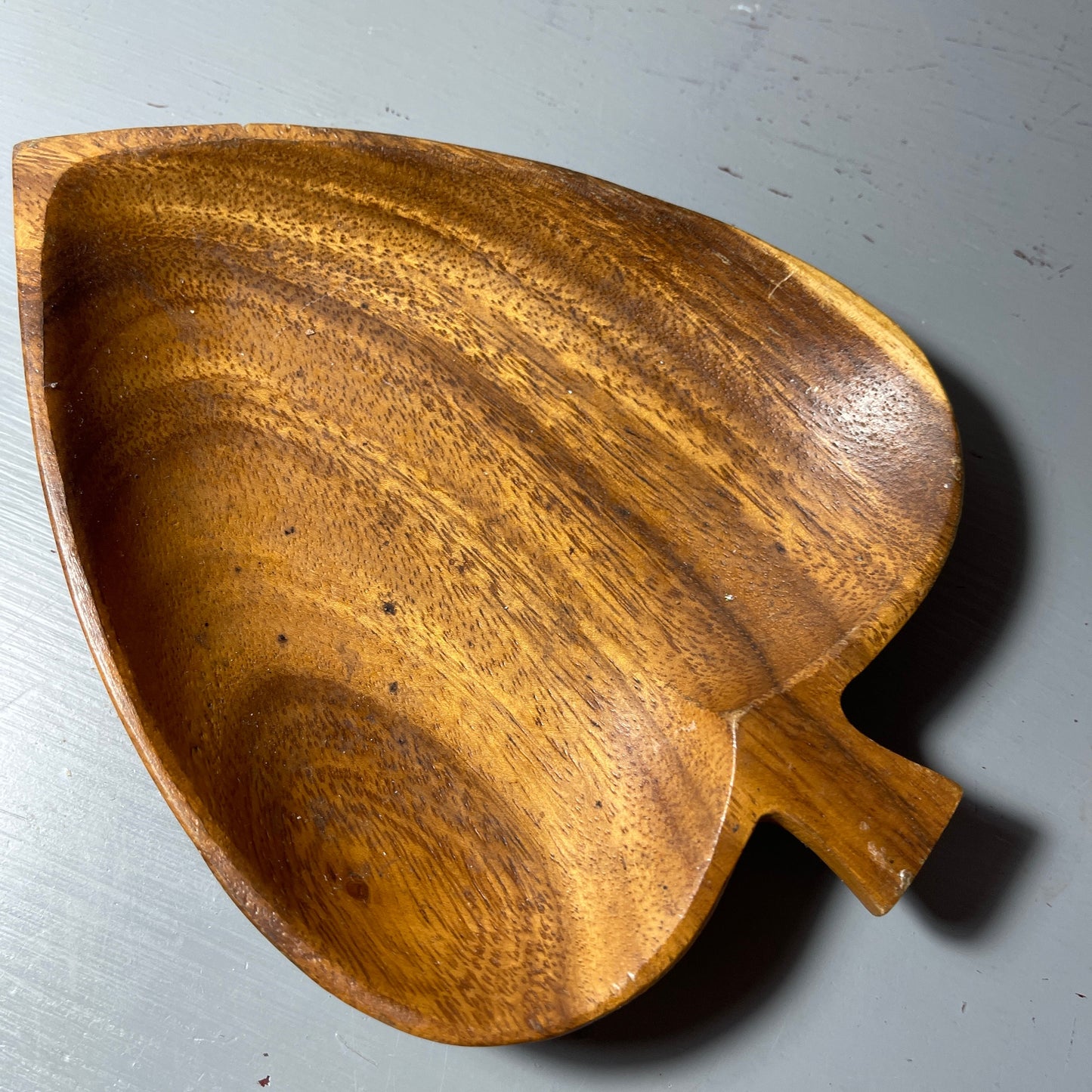 Ace Of Spades Shaped Wooden Bowl Vintage Trinket/Ring Dish