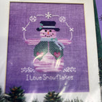 Lindy Jane Designs Mrs. Snow Plum Plum Alley Series IV with Snow Flake Embellishment Counted Cross Stitch Chart