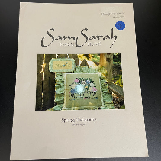 Sam Sarah Spring Welcome Vintage 2001 Counted Cross Stitch Chart