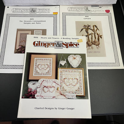 Ginger & Spice Choice Of 3 Vintage Counted Cross Stitch Charts See Pictures Descriptions and Variations