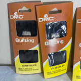 DMC Quilting Needles Size 9 20 Pack Set Of 4 Packs (Total Of 80 Needles ) Vintage Sewing Notions