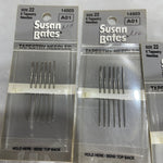 Susan Bates Tapestry Needles Size 22 6 Per Pack Set Of 4 Packs (Total Of 24 Needles) Vintage Sewing Notions