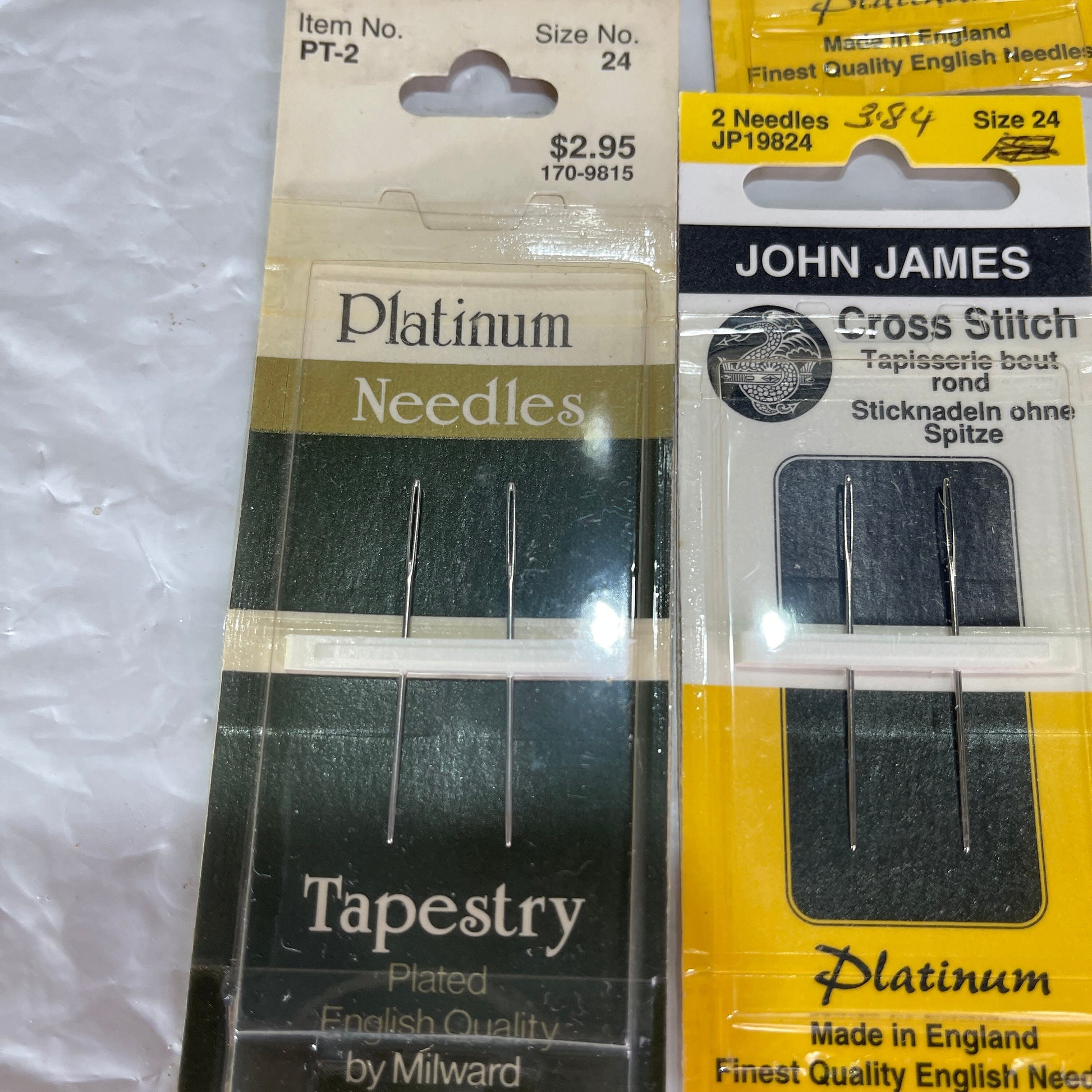 John James Cross Stitch & Millward Tapestry Needles Set Of 4 Packs See Pictures and Description For Details*