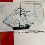 Tidewater Originals Choice of USF Constellation* or Colonial Sloop Providence* Vintage 1982 Cross Stitch Charts*