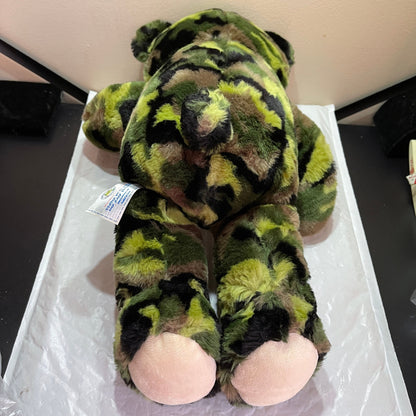 Camouflage Stuffed Teddy Bear Vintage Collectible Plush Toy