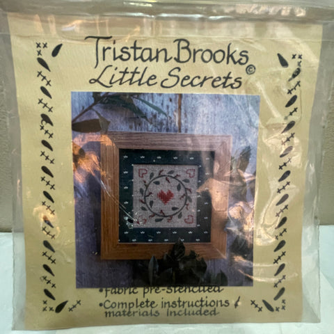 Tristan Brooks Little Secrets with Pre-Stenciled Fabric Cross Stitch Kit