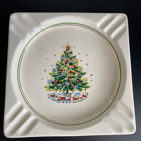 Salem Christmas Tree Ashtray/Candy Dish Vintage Tobacciana Collectible