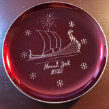 Trondheim, Norway, Gokstad, Viking Ship, 3rd in Limited Edition Series, Vintage 1972 Christmas Plate