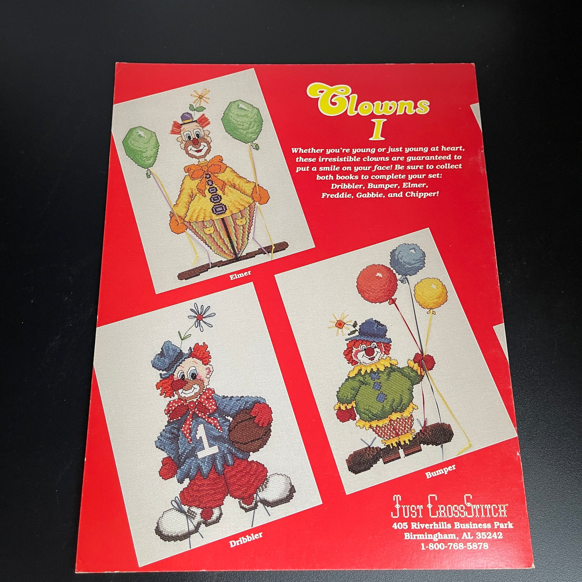 Just Cross Stitch Clowns I and II Cathy Livingston Set Of 2 Counted Cross Stitch Charts