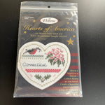 The Victoria Sampler Hearts of America Connecticut Counted Cross Stitch Chart