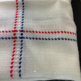 Liberty Anne White with Blue and Red Stripes Cross Stitch Fabric 22 by 47 Inch  and 11 by 11 Inch Pieces Included