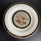 The Art of Chokin Elegant Floral  6.5 inch Plate Vintage Collectible Serving Ware Wall Hanging