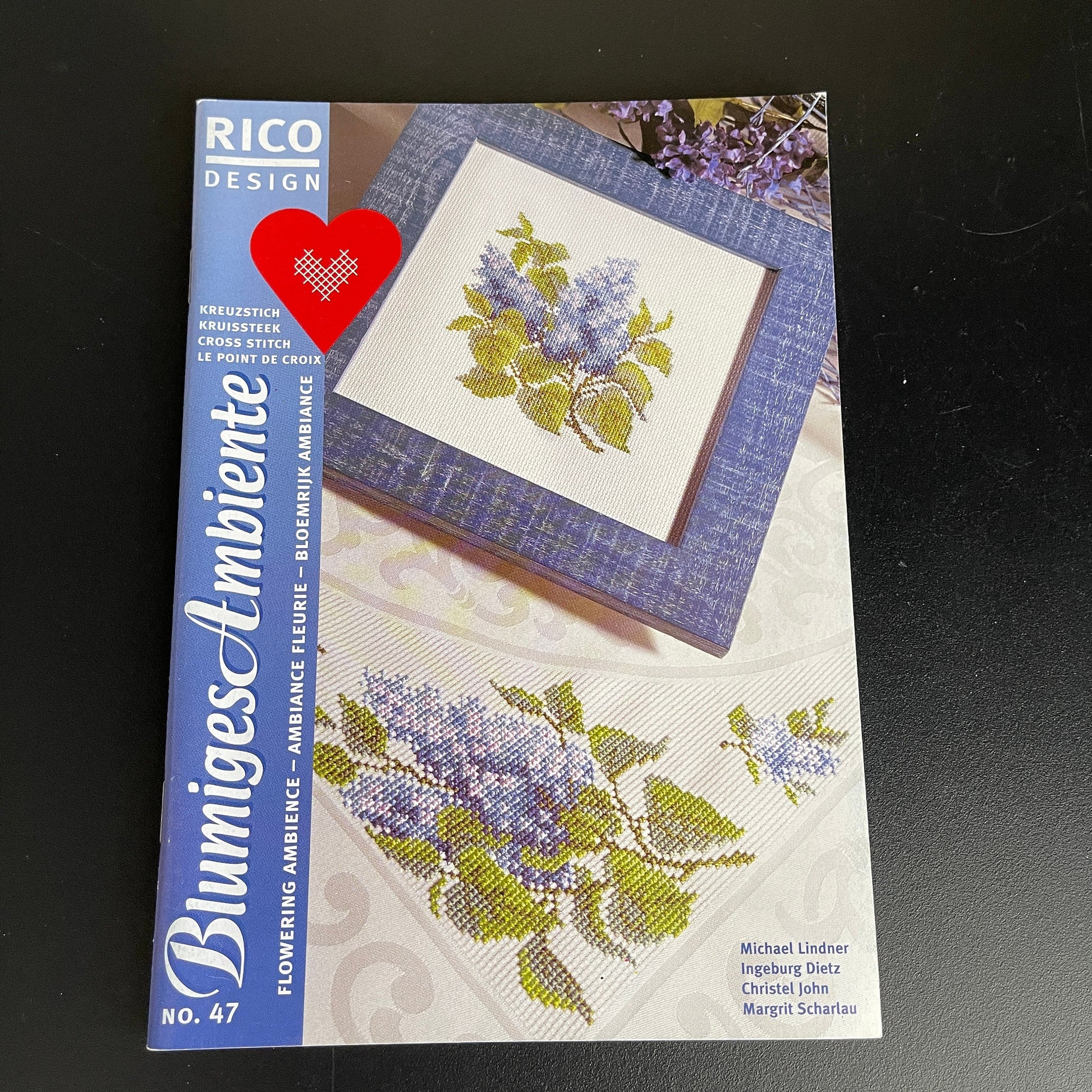 Rico Design Set of 3 Flowering Ambience Summer Garden and Floral Alphabet Counted Cross Stitch Chart