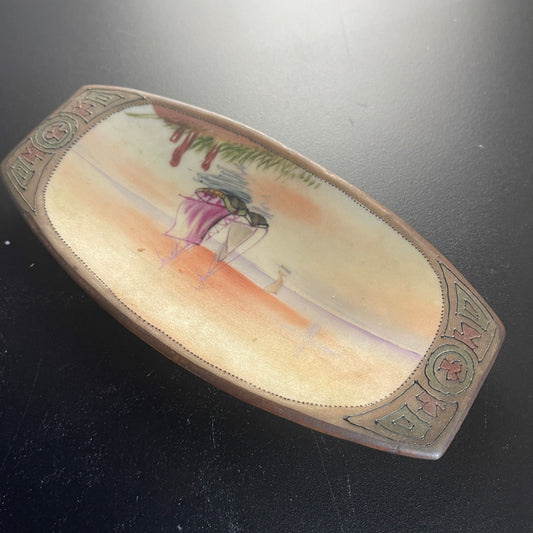 Sumptuous Sailboats Nippon Porcelain Vintage Collectible Trinket Dish See Pictures*