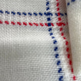 Liberty Anne White with Blue and Red Stripes Cross Stitch Fabric 22 by 47 Inch  and 11 by 11 Inch Pieces Included