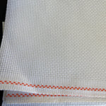AIDA White 14 Count 2 Pieces 25 By 15 and 16 By 6 Inches Cross Stitch Fabric