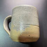 Lovely Little Stoneware Mug with Glazed Blue Flower Vintage Cottagecore Collectible Serving Ware
