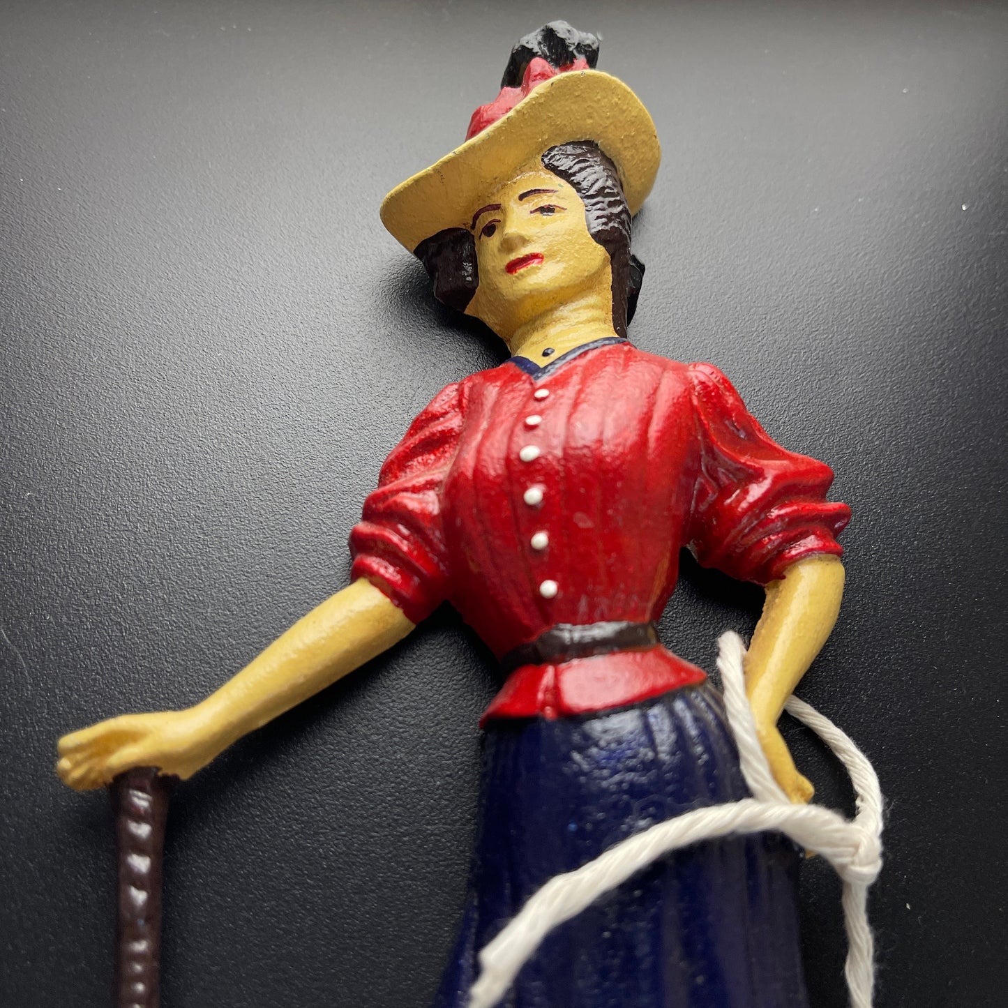 Upper Deck Victorian Era Lady Golfer Vintage 1990 Cast Iron Door Stopper