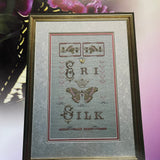 Something In Common Eri Silk Moth with Moth Charm Vintage 1999 Counted Cross Stitch Chart OOP