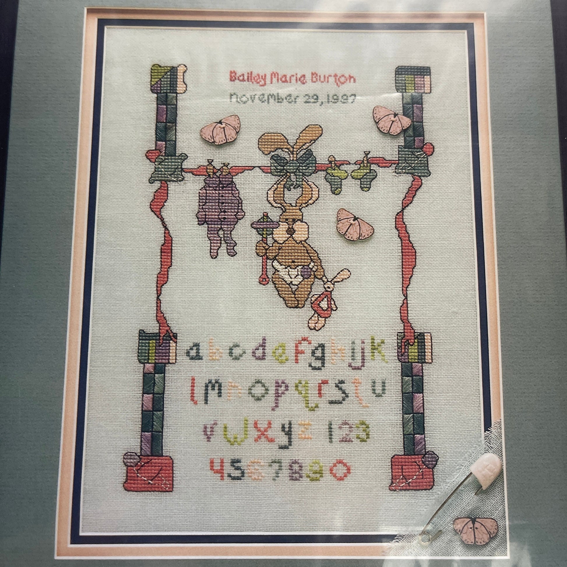 Twisted Threads Birth Sampler For bailey Counted Cross Stitch Chart