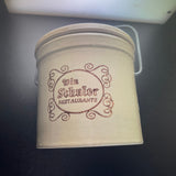 Win Schuler Restaurants Vintage Stoneware Crock with Metal Bail Stoneware Lid 5.25 by 4.75Inches