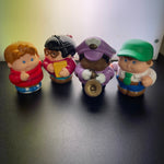 Little Tykes Set of 4 Dan, Book Loving Betty, Saxophone Steve,  and Chad Collectible Toys
