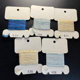 Glisson Gloss Colorwash Hand Painted Japanese Silk Ivory 535 x2, Light Blue 558 x2, Multi Blue 506 x1 Thread