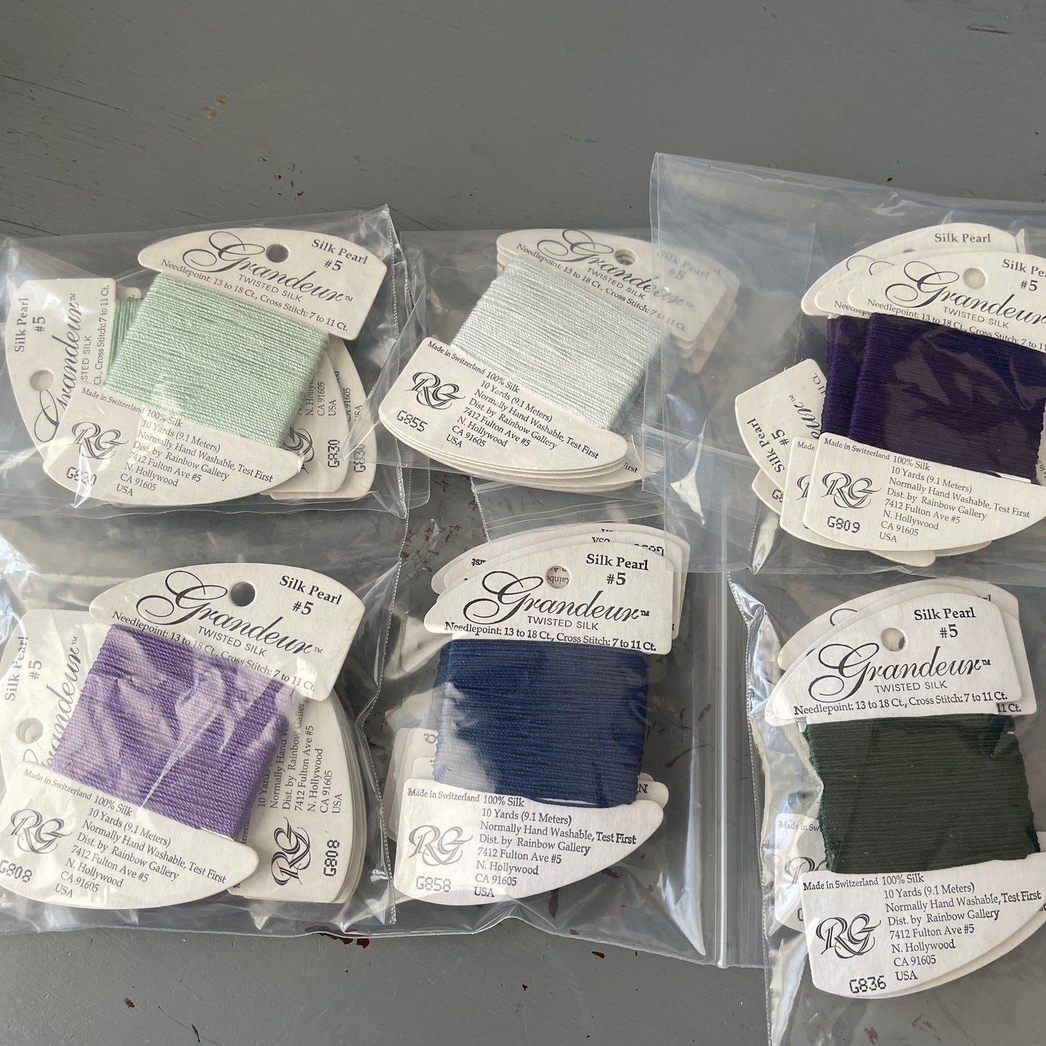 Rainbow Gallery Choice of Grandeur Silk Pearl For Needlepoint & Cross Stitch Thread See Variations*