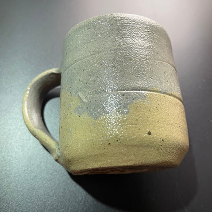 Lovely Little Stoneware Mug with Glazed Blue Flower Vintage Cottagecore Collectible Serving Ware